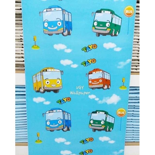  WALLPAPER  STICKER  PEKANBARU  10MX45CM MOTIF TAYO Shopee 