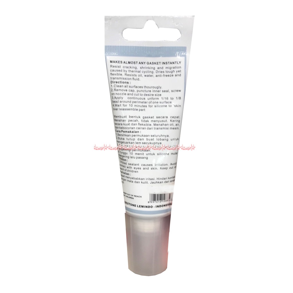 Dextone Rtv Silicone Grey Gasket Maker Lem Silikon Abu-Abu 50gr Lem Packing Sealer