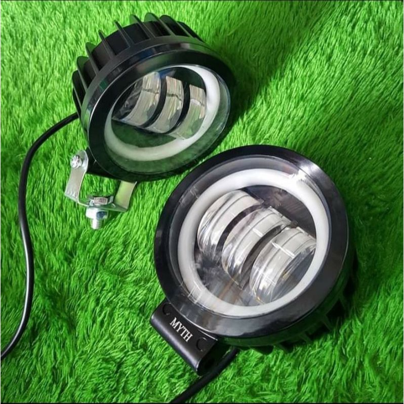 lampu depan tembak bulat flash model 3 led daymeker ring mini universal