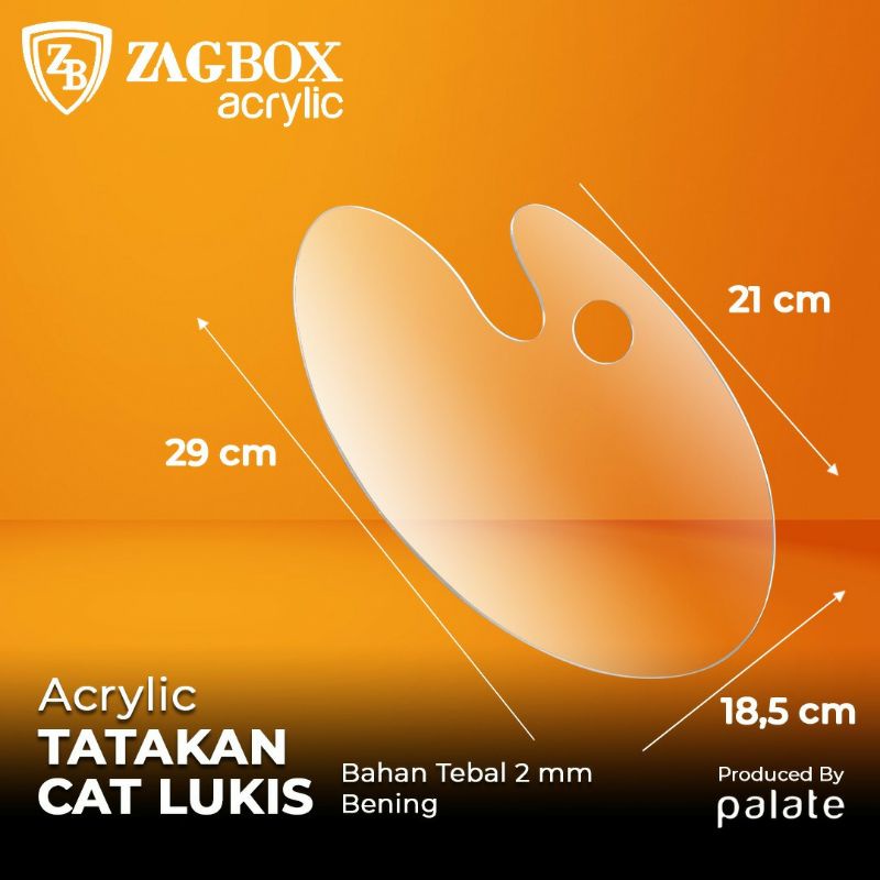 

Acrylic Palette - Lonjong - Palet Cat Minyak Akrilik 30 x 20 cm