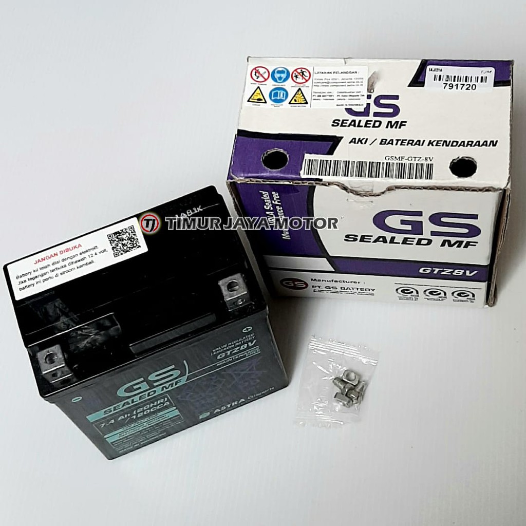 AKI NINJA 250 MINERVA 150 R25 GS ASTRA GTZ8V YTZ8V 12V-7Ah Kode 791720