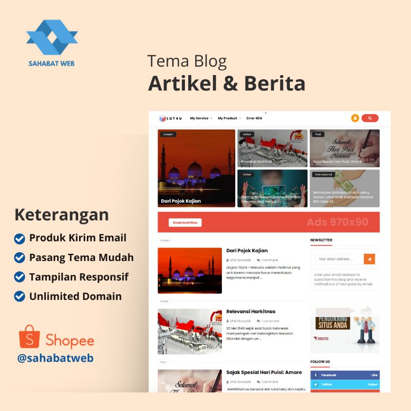 Tema Blogger Artikel Berita Responsif