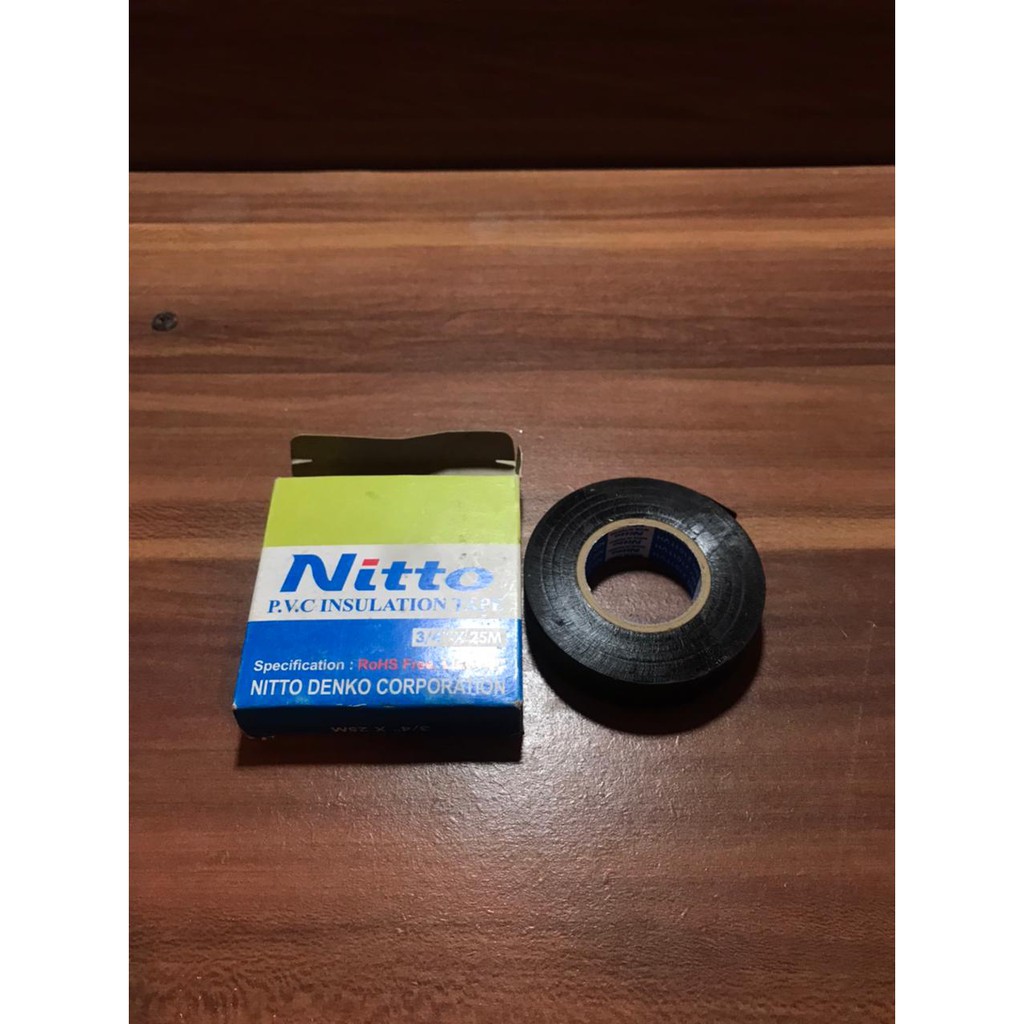 

Solasiban hitam Nitto - Lakban kabel listrik - Selotip hitam