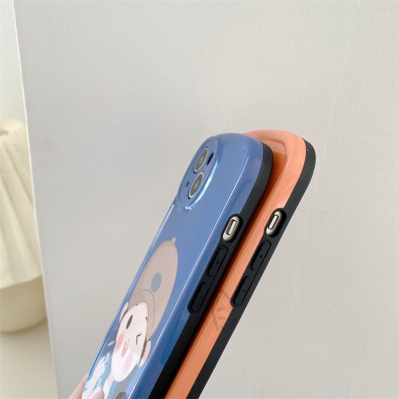 Case Lensa Bulat Motif Kartun Perempuan Untuk iphone 12 13 11 Pro Max X Xs Max Xr Fih8