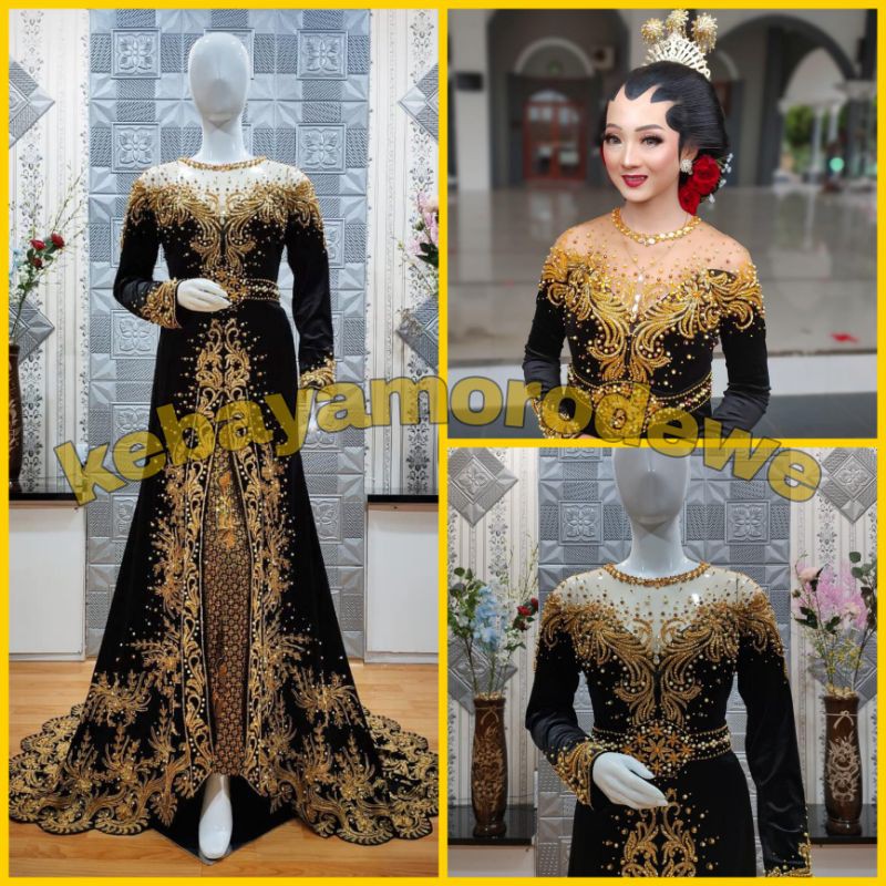 KEBAYA  BLUDRU PENGANTIN PREMIUM ADAT JAWA MODERN PAYET JEPANG / KEBAYA BLUDRU MODEL TERBARU BAREL M