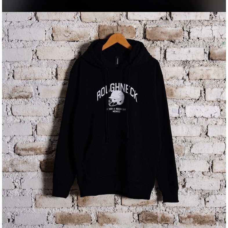 hoodie sweater pria hitam size L