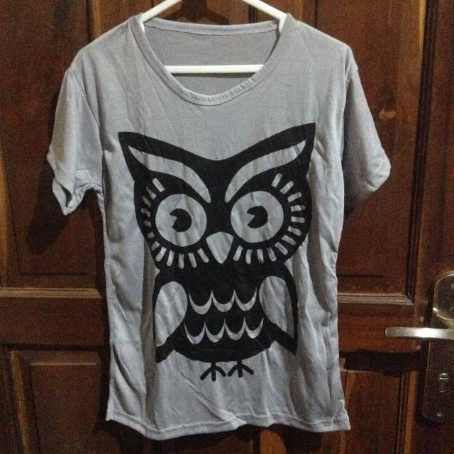 Serba 50 Ribu Kaos Owl Burung Hantu Abu Abu Shopee Indonesia