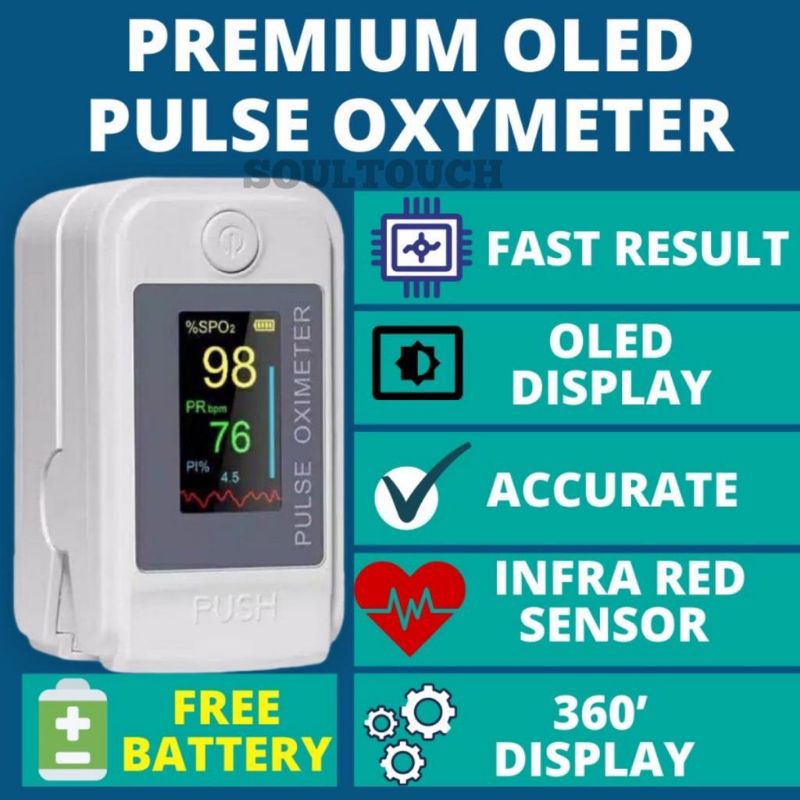 OXYMETER / Oximeter Alat Detak Jantung + Oksigen Dalam Darah SpO2