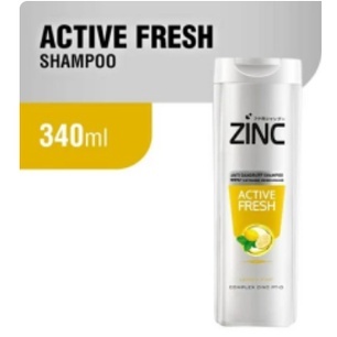 Aneka ZINC Shampoo Active Fresh Lemon Mint, Hijab Active Mawar Damask Zaitun, Henna, Hair Fall Treatment, Refreshing Coll Shampoo 340ml Lemon Mint Anti Dandruff 99%* Complex Zink PT-O