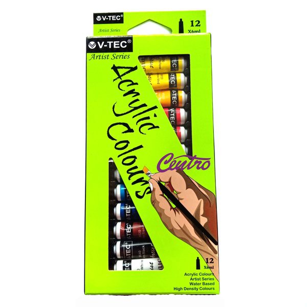 

Unik V-TEC ACRYLIC COLOURS 6 ML / VTEC CAT AKLIRIK 12 WARNA Free ongkir