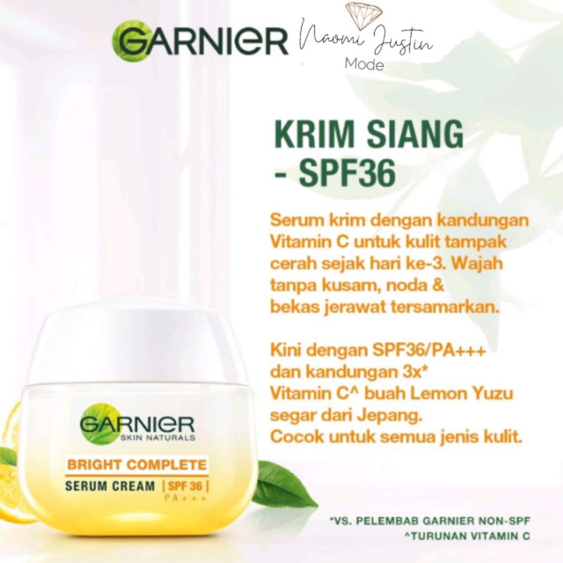 Garnier Light Complete Day &amp; Night Cream 50ml Krim Pagi dan Malam