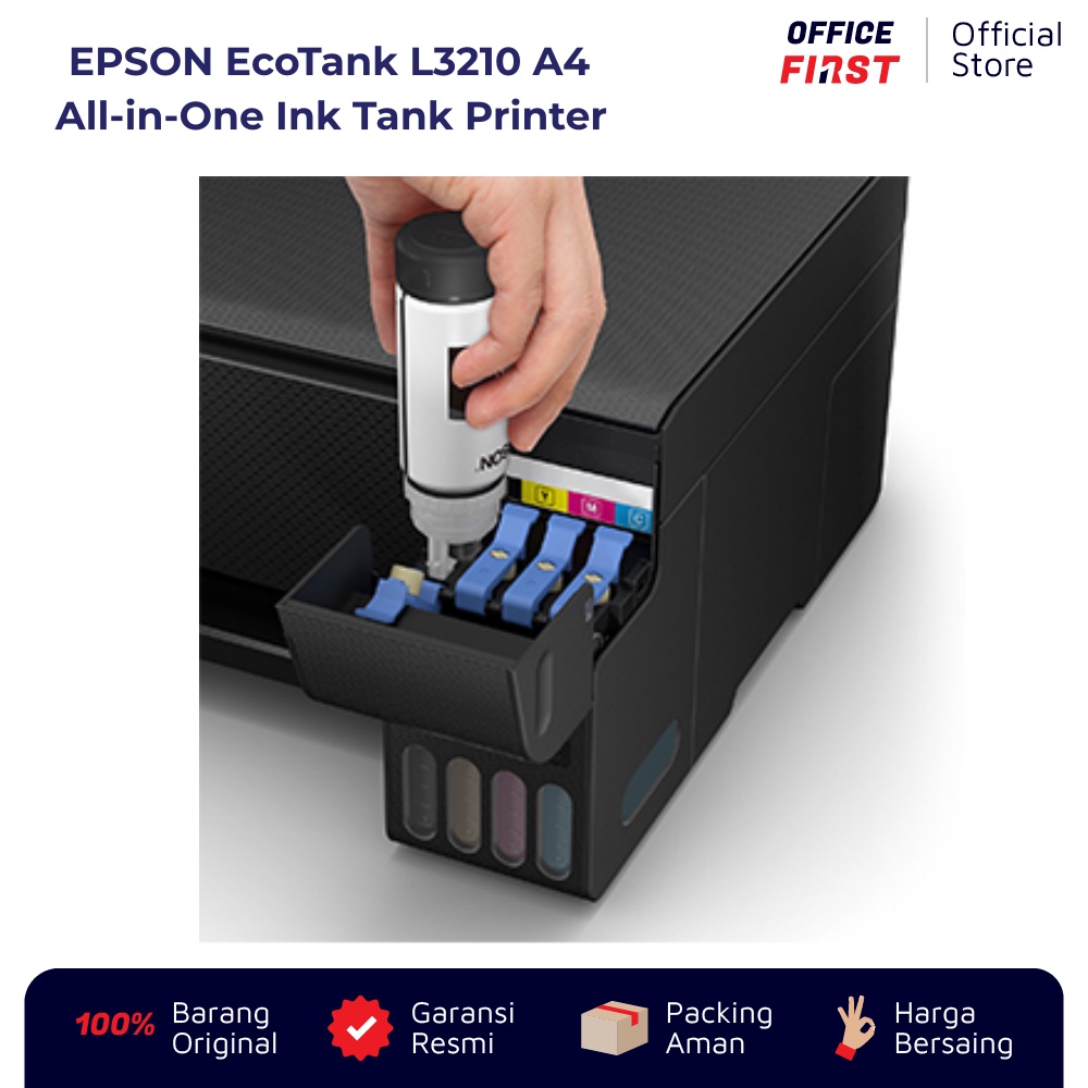 Printer EPSON EcoTank L3210 A4 - All in One - Ink Tank - Garansi Resmi