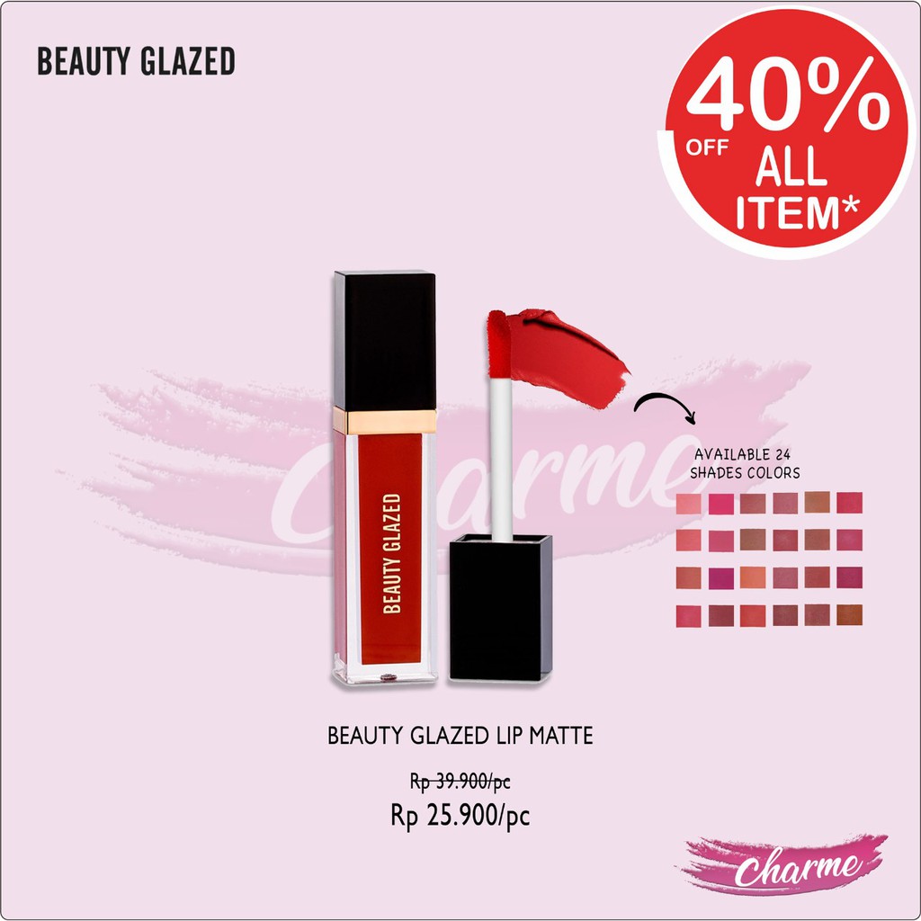 (READY &amp; ORI) Beauty Glazed Lip Matte Lipstick Available in 24 Colors  - B31 B 31 (SHADE 101 - 120)