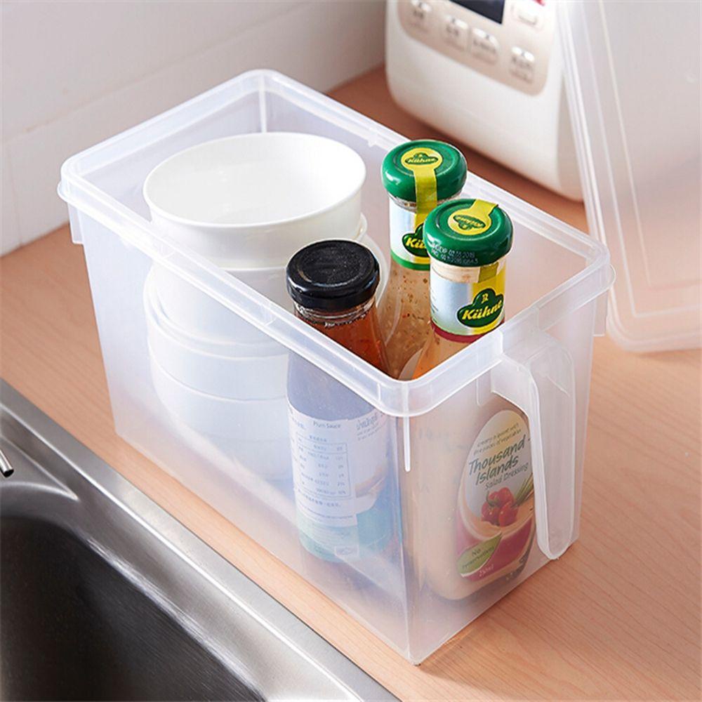 [Elegan] Wadah Penyimpanan Makanan Sayur Penyimpanan Kulkas Storage With Handle Transparan Kulkas Plastik Sealed Box