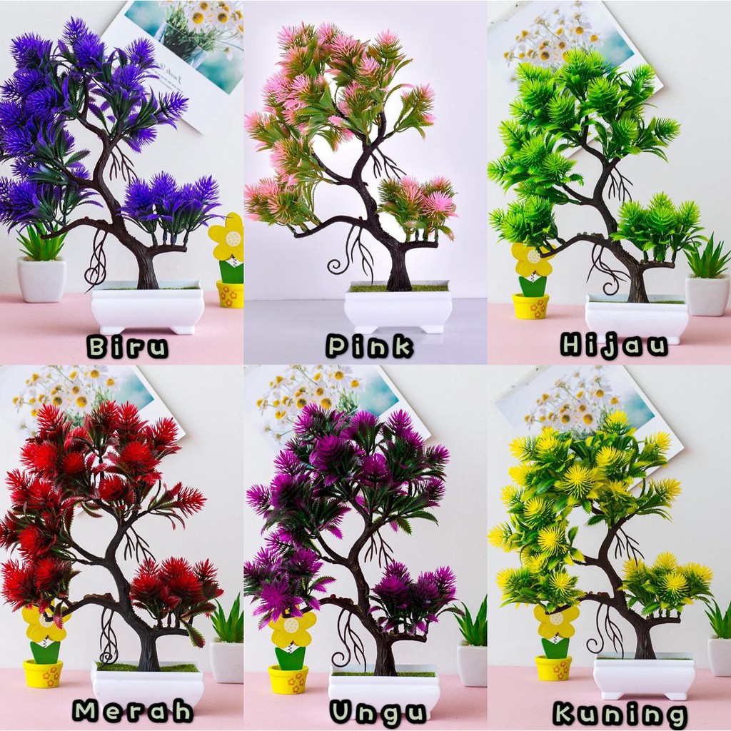 NM579 Bunga plastik / pajangan bunga Artificial / motif Rose  Vas Petak-1