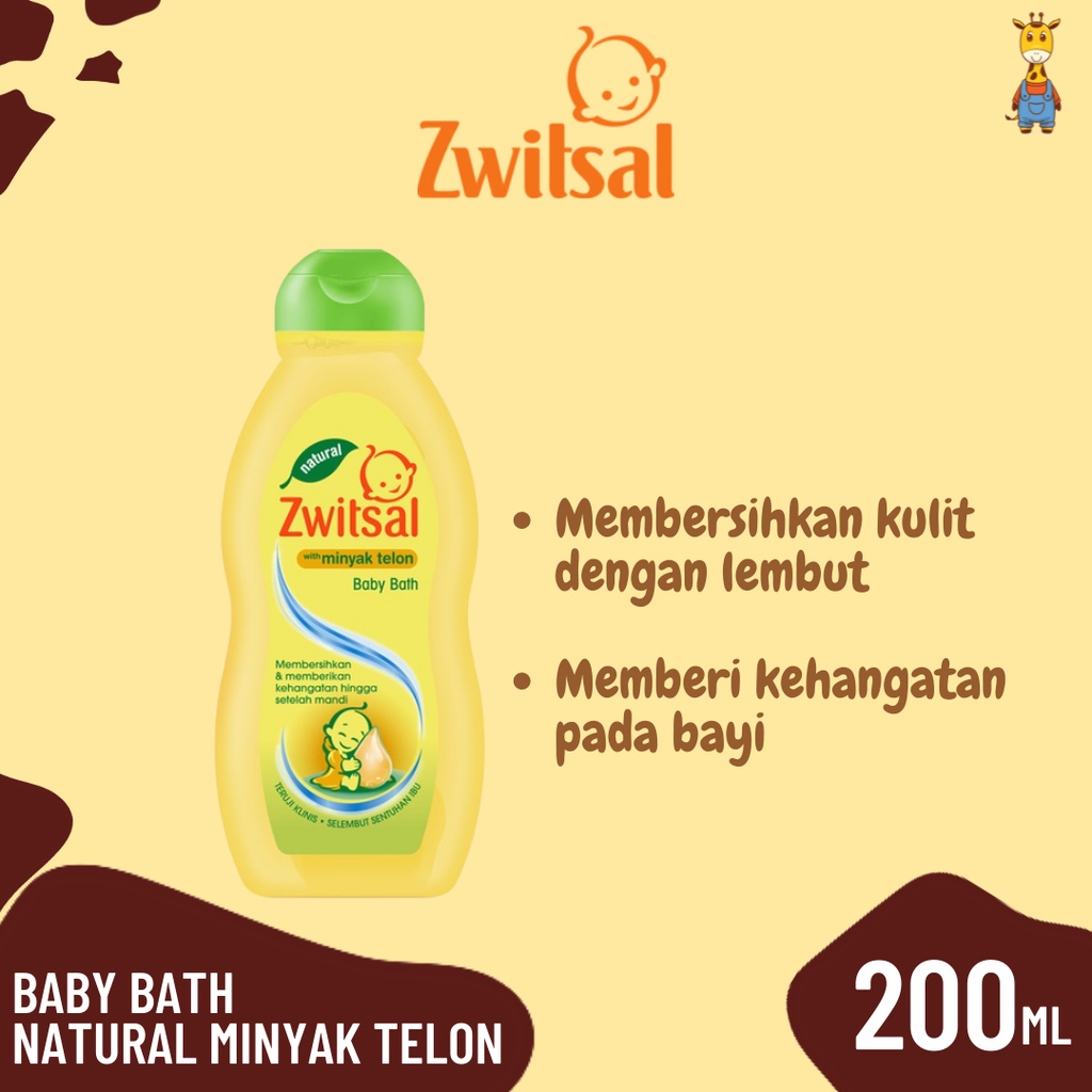 Zwitsal Baby Bath Natural Minyak Telon 200ml - Sabun Bayi