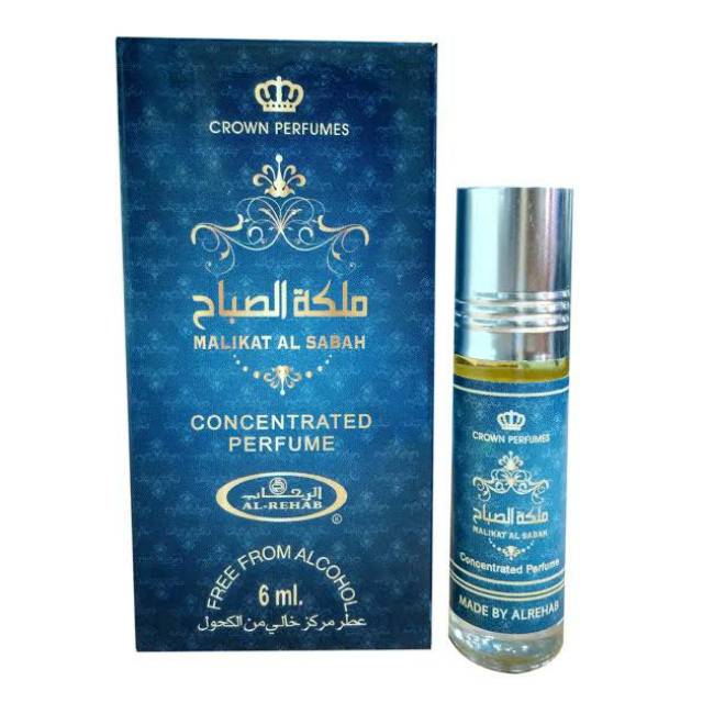 Parfum Malikat Al Sabah ملكاة الصباح Roll On Al-Rehab 6ml Original Asli Arab