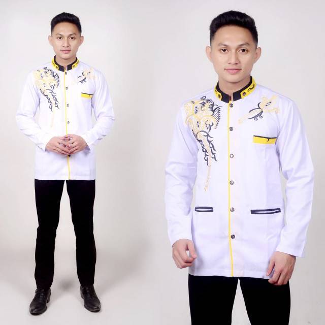 New jasko jas koko motif naga / baju muslim pria gus azmi terbaru / jas koko tasik