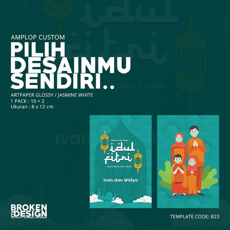 

Amplop Custom Lebaran/ Angpao Lebaran seri B023