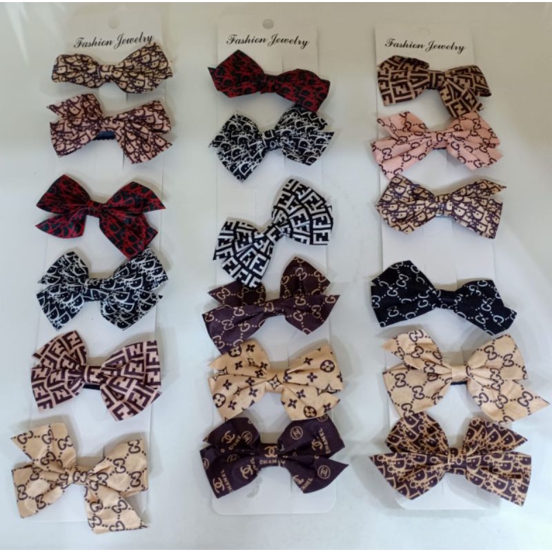Jepit rambut brand motif vita/Kar isi 6 pcs random