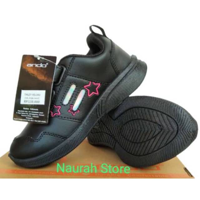 SEPATU ANAK ANDO TINLEY &amp; LILY FLY VELCRO KARAKTER ORIGINAL PEREKAT KUALITAS IMPORT SEKOLAH TK SD