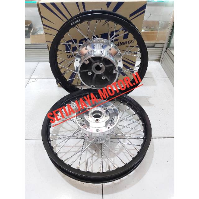 Sepaket velg pelak Nmax Aerox 140 160 ring 14 comet/Rossi tromol velg jari jari bonus stel