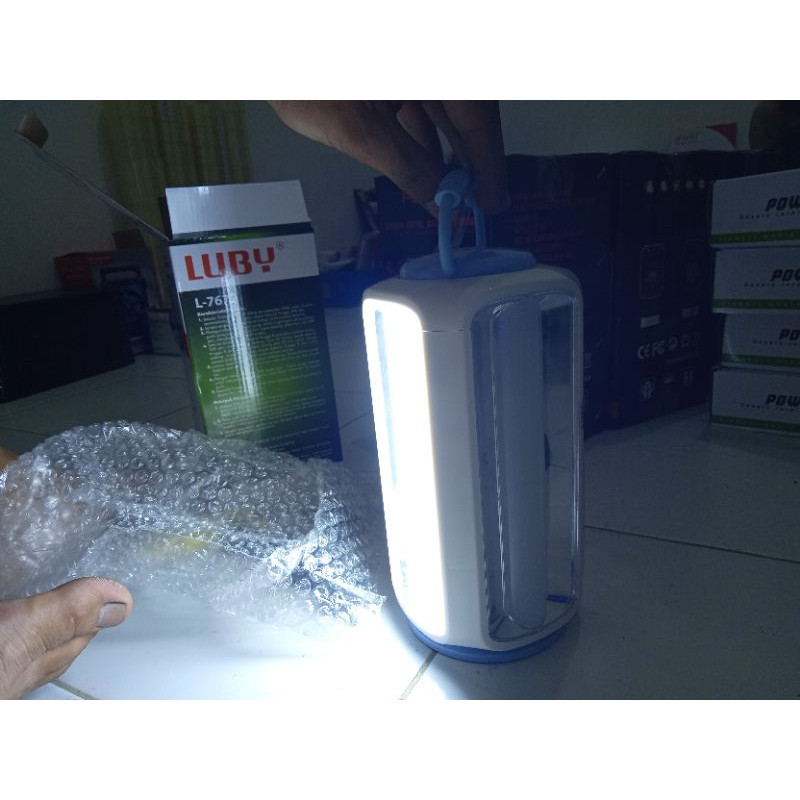 Lampu Emergency Luby L-7672 / Aoki 7868 Satu Sisi Tahan Hingga 100 Jam Dengan Kapasitas Baterai 600 