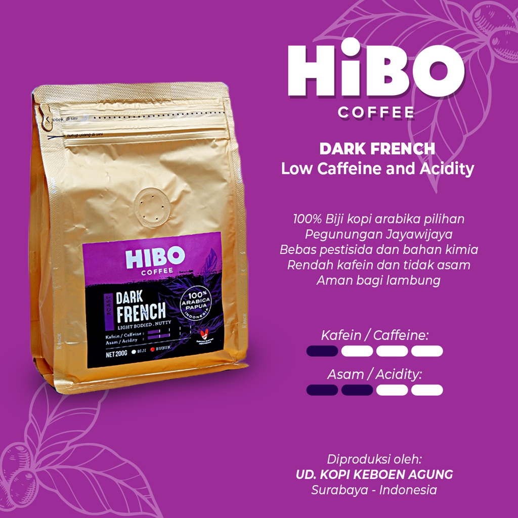 

Kopi HiBO Dark French 200g (Bubuk)