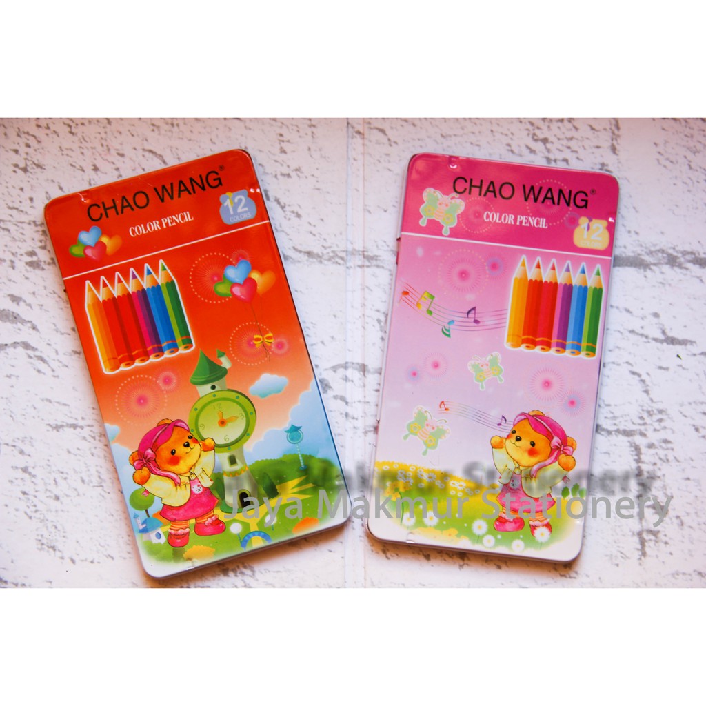 Pensil Warna Kaleng 12 W Chao Wang CP-12TC-UR