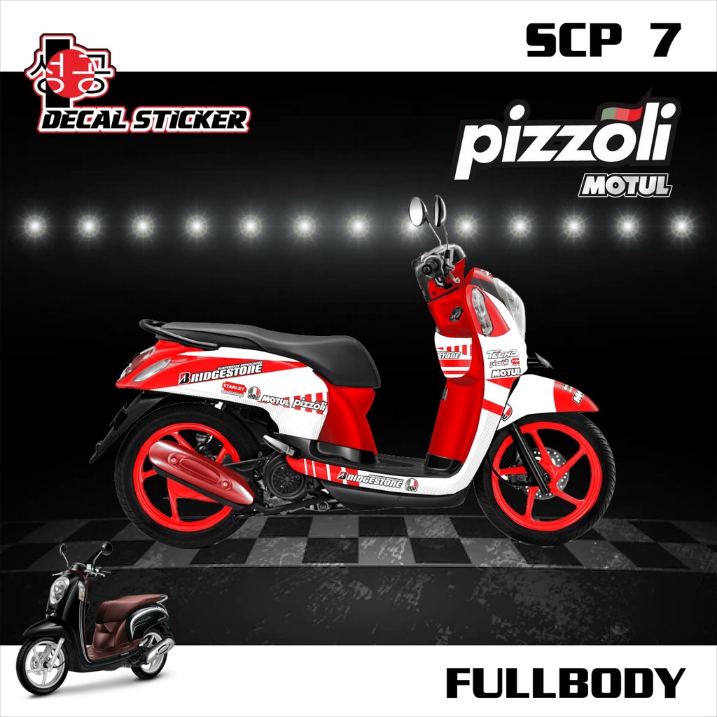 DECAL STICKER SCOOPY FI 2013 2014 2015 2016 RACING FULLBODY  SCP 7