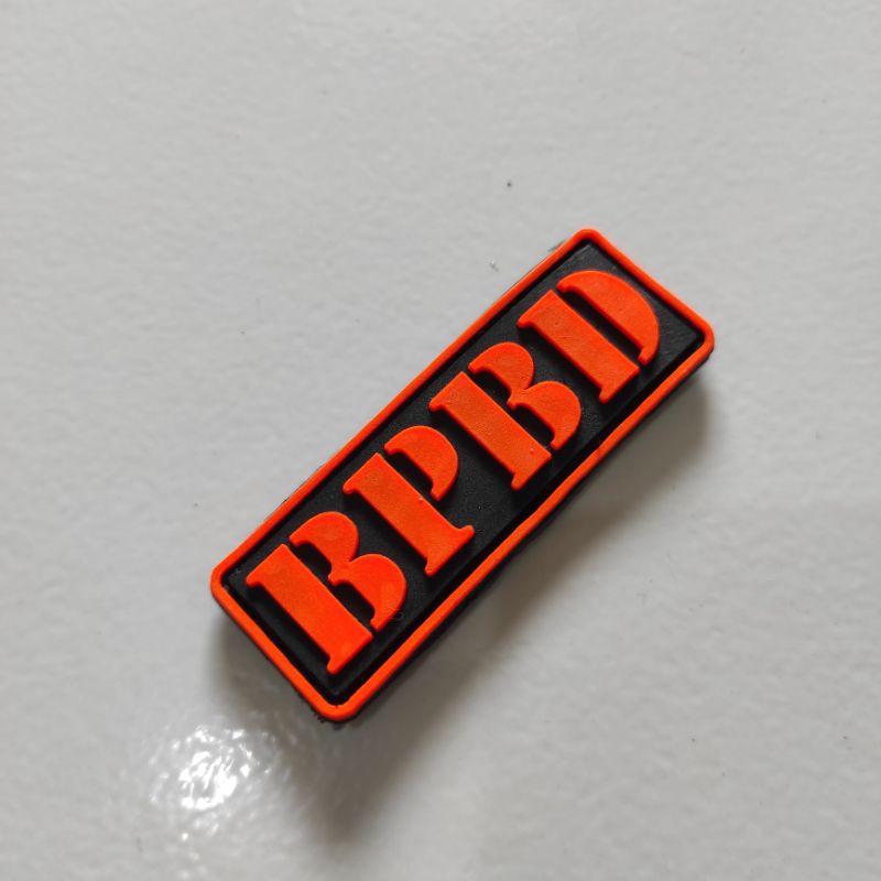 PATCH RUBBER TULISAN BPBD KECIL 6,5 x 2.5 /TIMSAR/TEMPELAN EMBLEM KARET PEREKAT VELCRO