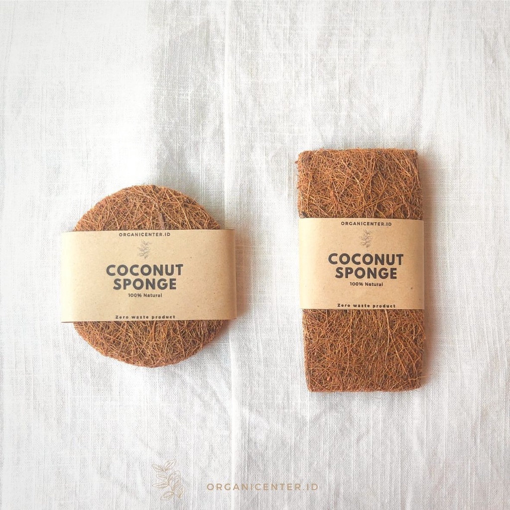 Coconut Sponge Spons Sabut Kelapa Alami Cuci Piring Natural Zero Waste Eco Friendly Ramah Lingkungan