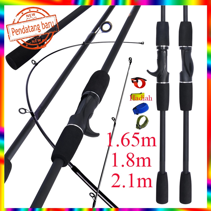 Spinning Baitcasting Fishing Rod Carbon Fiber Max Drag 7KG Material Berkualitas Ul Ultralight  Fiber Solid 2 Bagian Fishing Pole Casting Berputar 5.4ft 6ft 7ft Kualitas Tinggi Pancing Joran Pancing Pancing Alat Pancing Pancing Murah Fishing Gear Hool kait