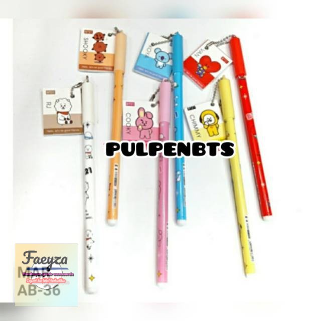 grosir  PULPEN BT21 BTS ISI 12 PCS TINTA HITAM