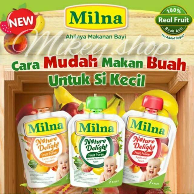 Milna Nature Delight Puree Buah Buahan Cocok Untuk Si Kecil Shopee Indonesia