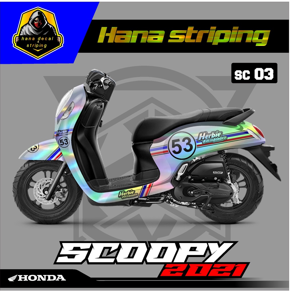 DECAL STIKER SCOOPY NEW HOLOGRAM FULL BODY kode 03