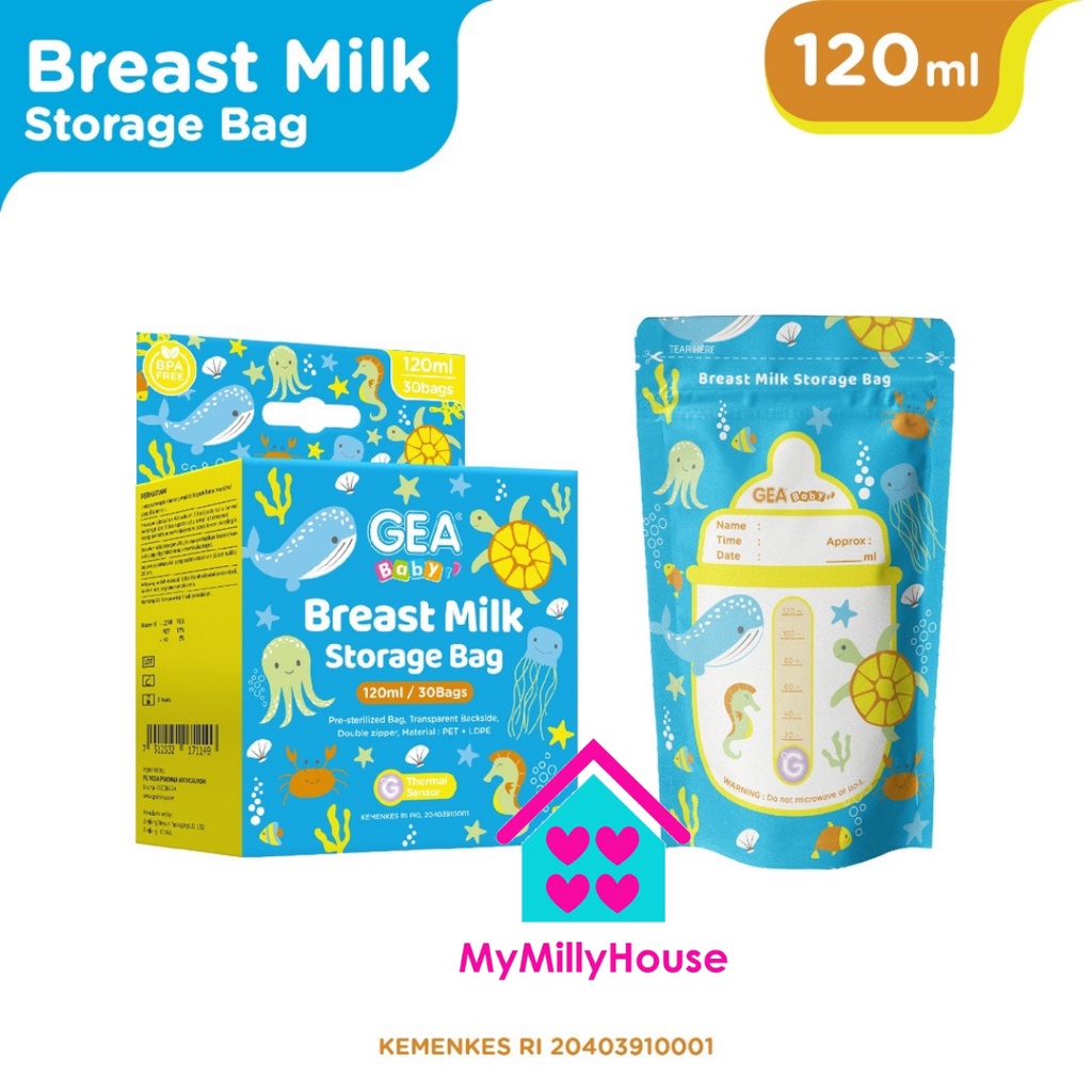 GEA ATLANTIS Kantong Asi 120ml / breastmilk storage / Asibag Geababy