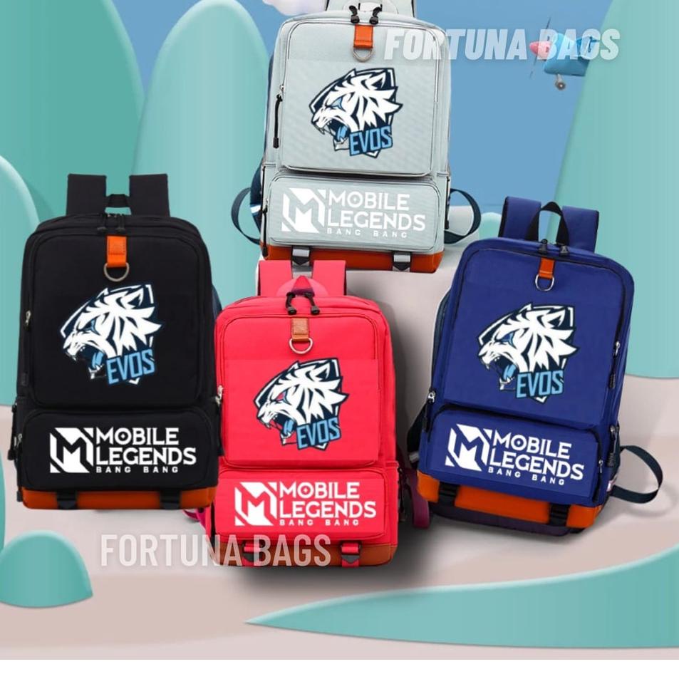 [PRODUK TJMDL] Tas Ransel Anak Sekolah MOBILE LEGENDS EVOS RRQ Kekinian Anak2 SD TK PAUD Laki2 GAMIN