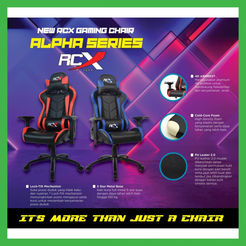 NEW KURSI GAMING / GAMING CHAIR RCX ALPHA SERIES