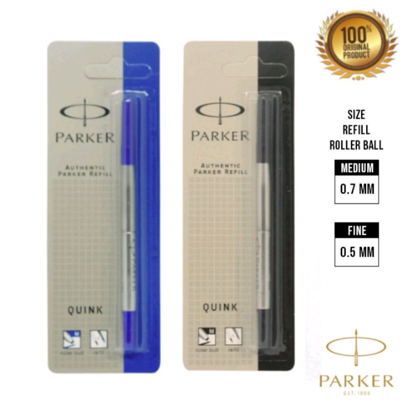 

PARKER REFILL BALPOINT ROLLER BALL ORIGINAL/ISI ULANG PULPEN PARKER ROLLER BALL