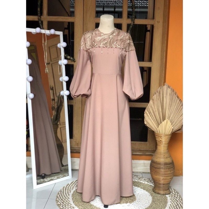 ROSSE DRESS - GAUN MUSLIMAH - GAUN UNTUK PESTA - GAUN PESTA BUSUI - GAUN PESTA BUMIL - GAUN MUSLIMAH BUMIL - GAUN TERLARIS - GAUN TERBARU - GAUN WUDHU FRENDLY GAUN BUSUI FRENDLY - DRESS PESTA - DRESS PREMIUM