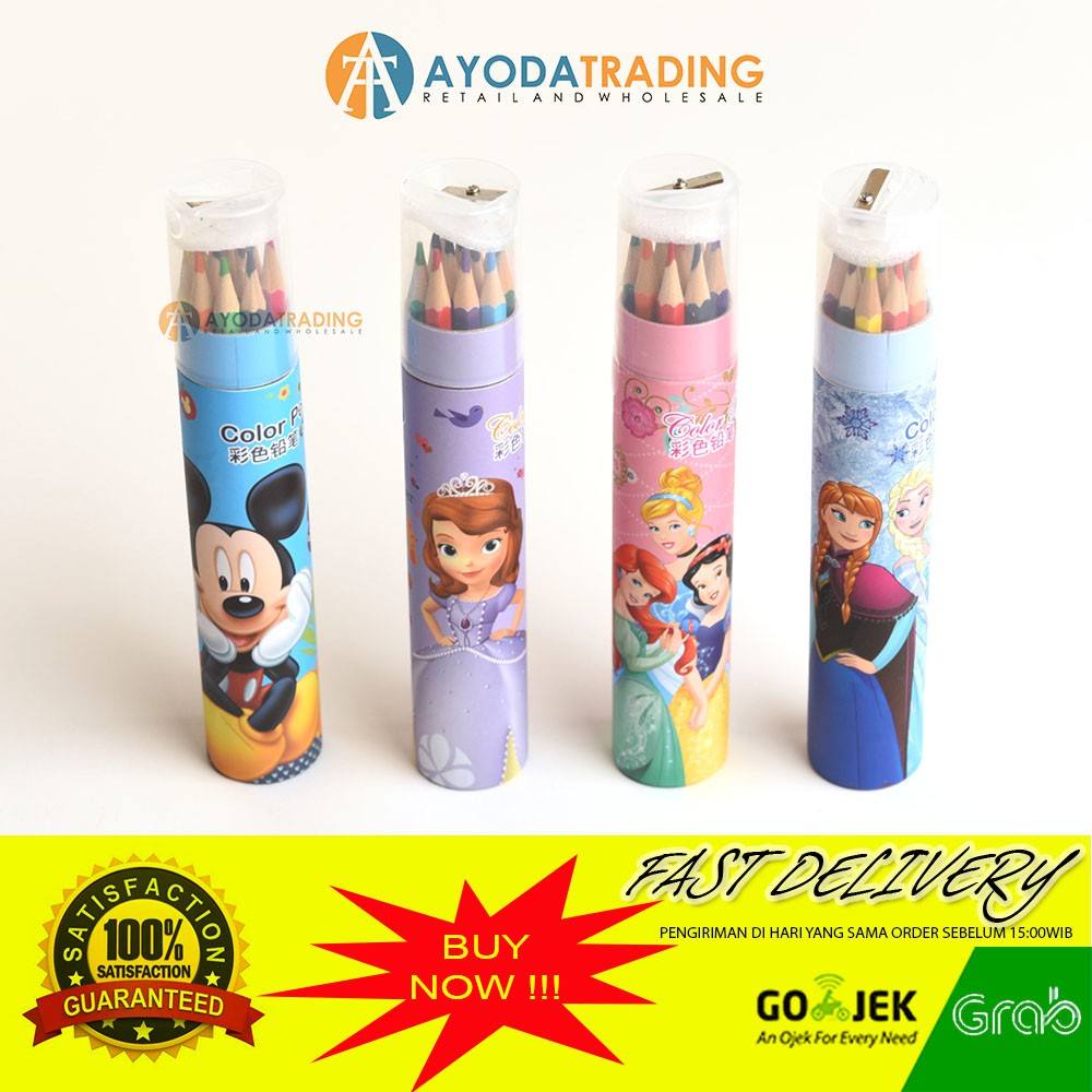 Pensil Warna Disney Color Pencil 12 Colors