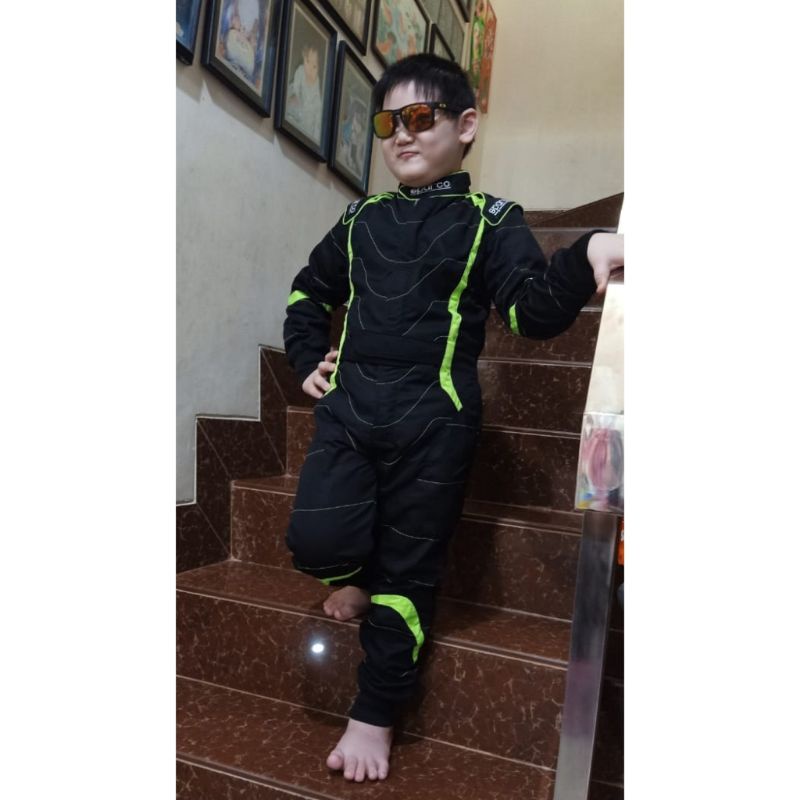 baju balap race gokart anak