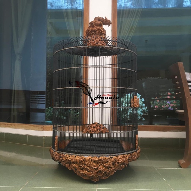 sangkar murai sangkar ukir sangkar ukir burung murai motif naga dan kilin