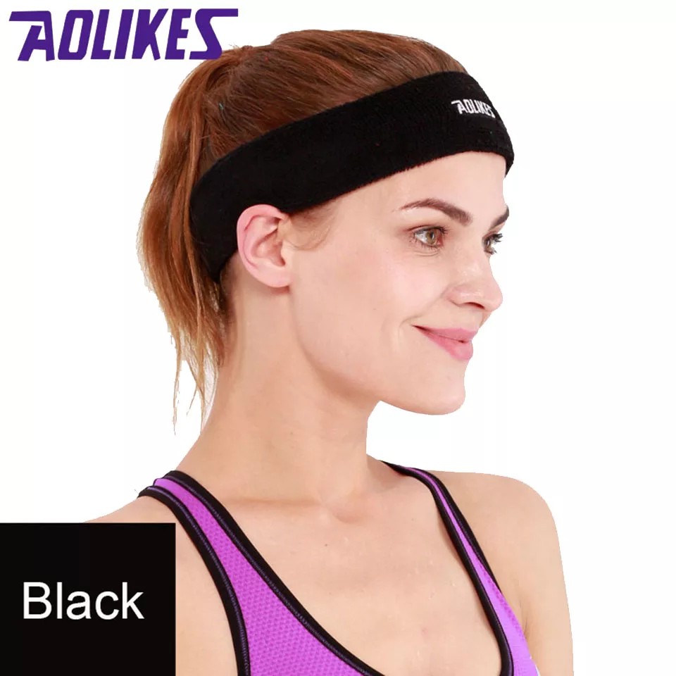 Aolikes 2108 Headband Towel Handuk Ikat Rambut Kepala Senam Gym Fitness