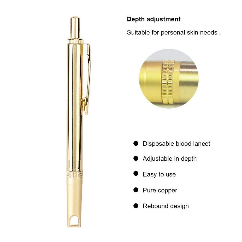 Pen Lancing Device Gold Sammora SM 228 / Pena Lancet Bekam Gold Automatic Original Sammora SM228