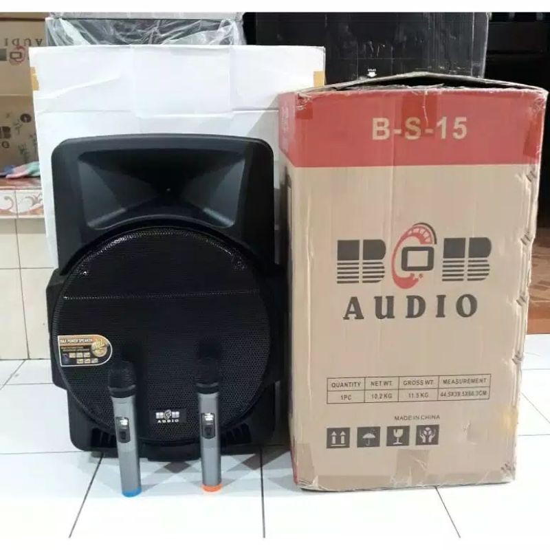 Speaker Aktif Portable BOB BS15 B S 15 BS 15 Original TERBAIK