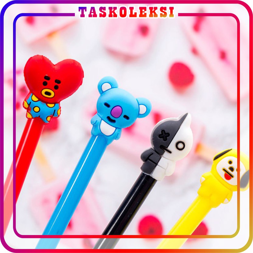 ☛TK☚ R147 Pulpen Fancy Gel Pena Karakter Pen Cartoon Perlengkapan Sekolah Stationary Pena COD