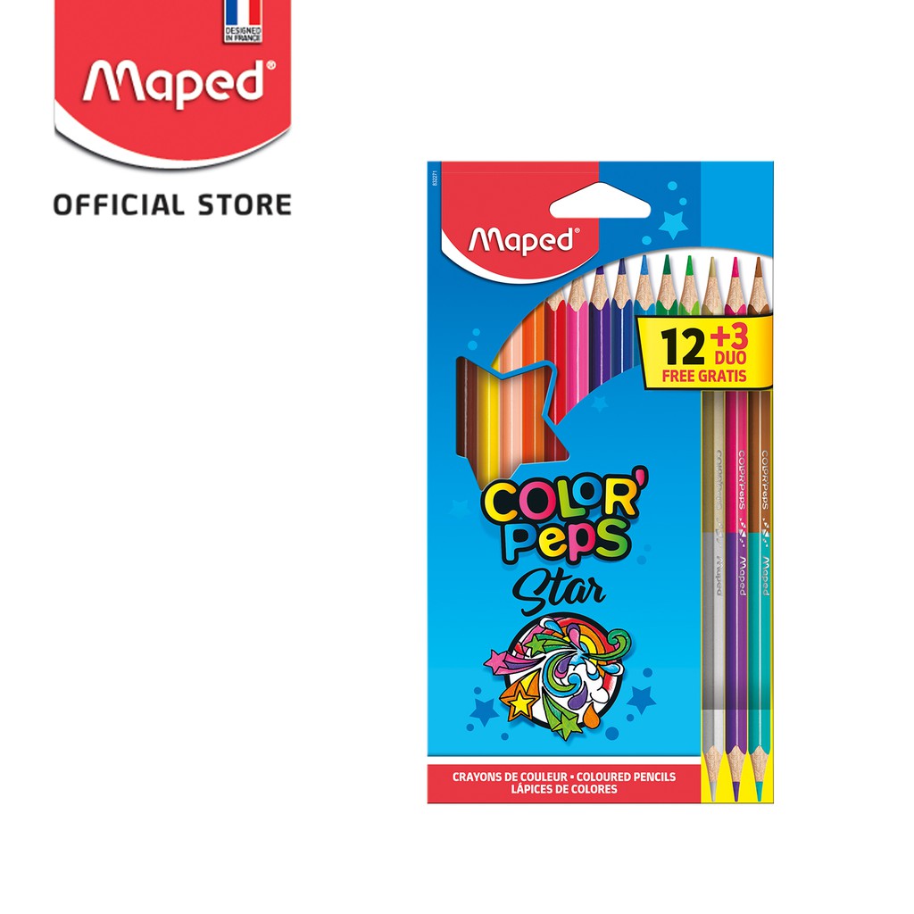 

Maped Pensil Warna Color Peps 12 + 3 Duo - cardboard box