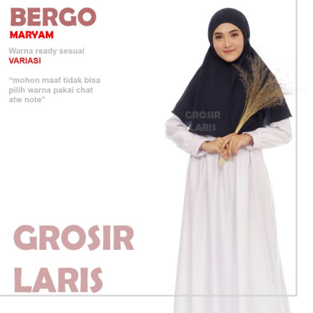 ( L- BM 1)Bergo Maryam Diamond Stretch